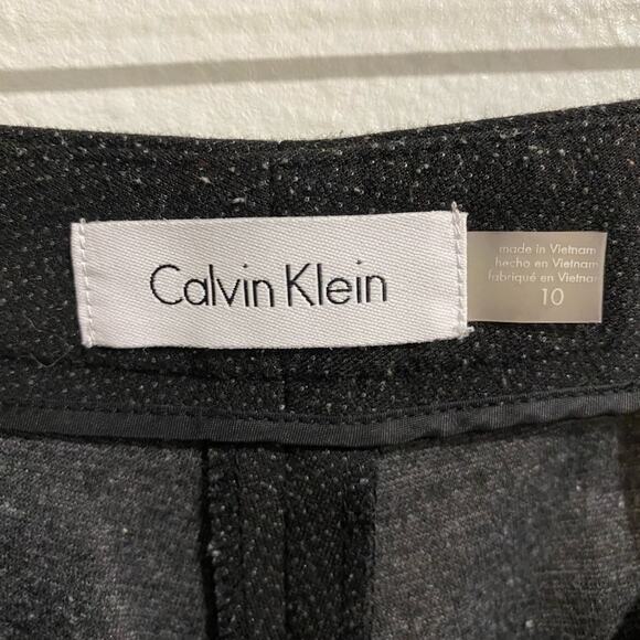 Calvin Klein Black Textured Slacks Sz 10 - Picture 4 of 10